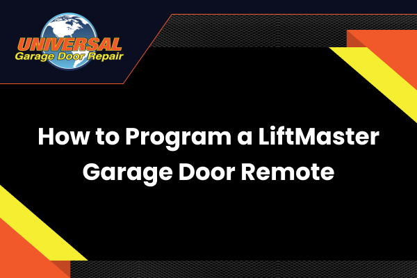 Program a LiftMaster Garage Door